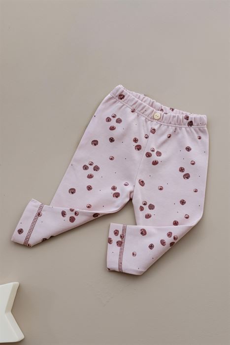 Nar Baskılı Paça Dikiş Detaylı Bebek Tayt