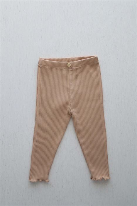 Bej Fırfır kenar dikişli Tayt