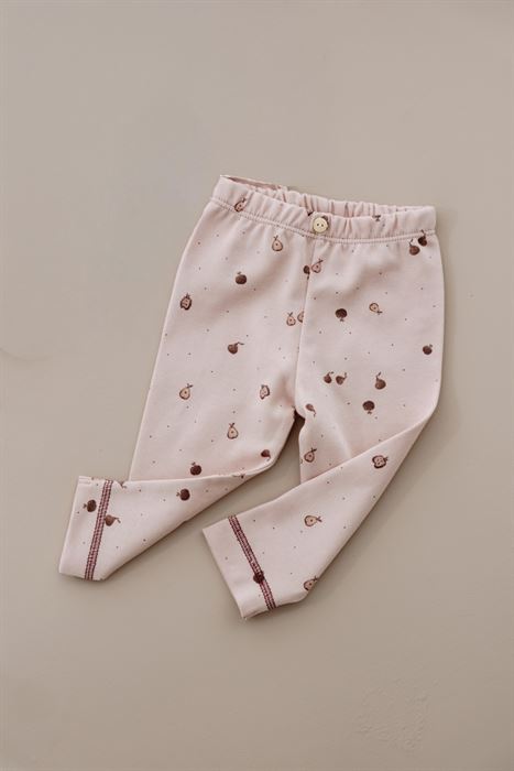 Armut Baskılı Paça Dikiş Detaylı Bebek Tayt