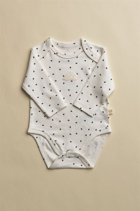 Kutup Ayısı Nakışlı Uzun Kollu Çıtçıtlı Bebek Body