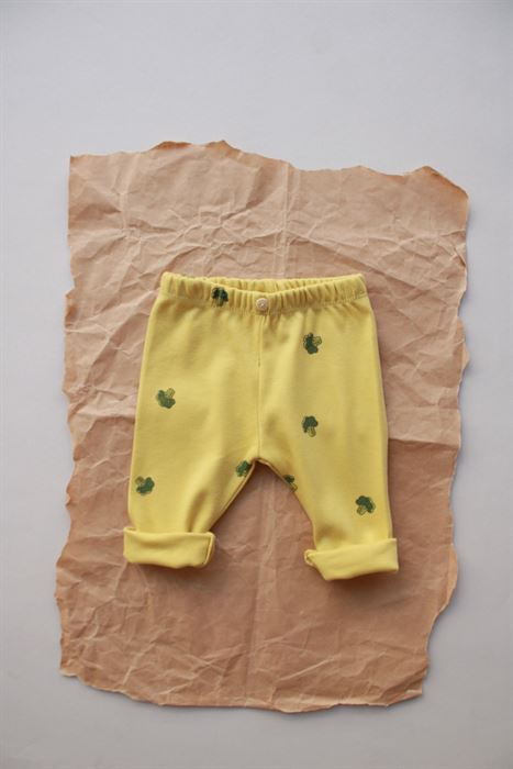 Brokoli Baskılı Bebek Penye Tayt