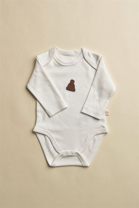 Bere Nakışlı Uzun Kollu Çıtçıtlı Bebek Body