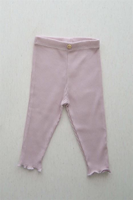 Lila Fırfır kenar dikişli Tayt