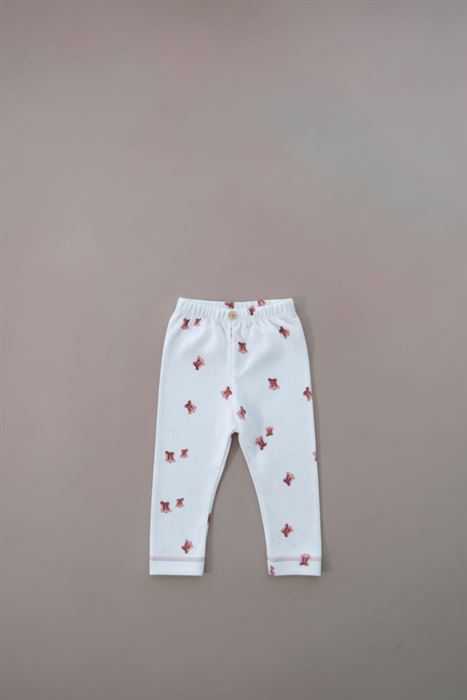 Çan Baskılı Paça Dikiş Detaylı Bebek Tayt