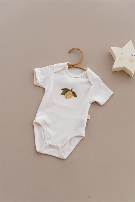 Limon Nakışlı Çıtçıtlı Body