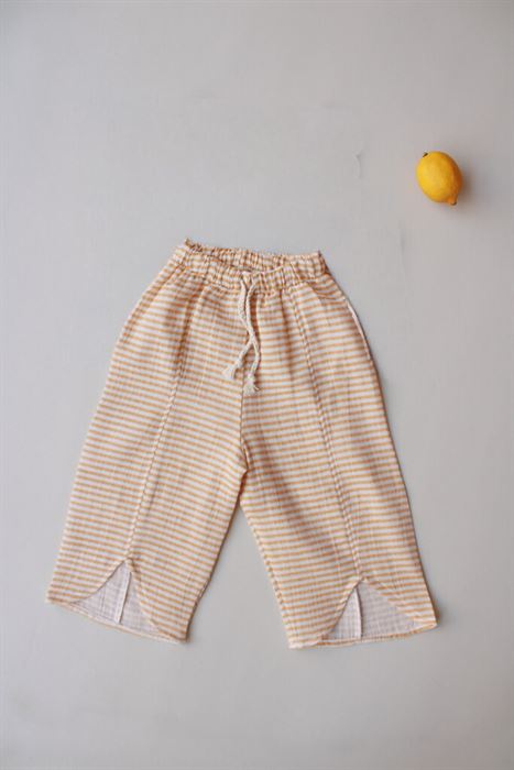 Sarı Paça Detaylı Pantolon