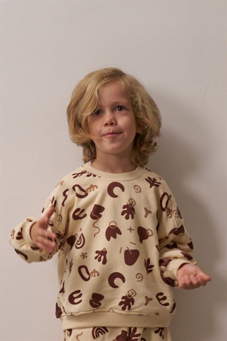 Bohem Baskılı Çocuk Sweat