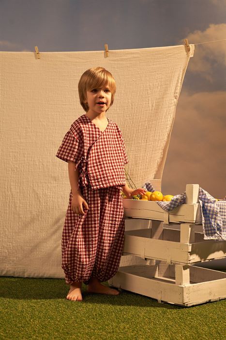Bordo Daisy Picnic Serisi Kruvaze Takım
