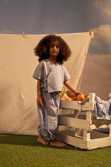 Mavi Daisy Picnic Serisi Kruvaze Takım